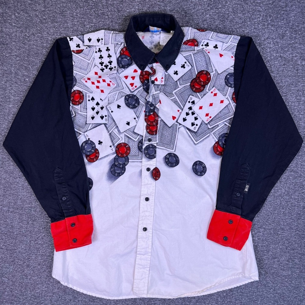 VTG Brooks & Dunn Shirt Men 16-34 Western Casino Poker Playing Card Gambling USA